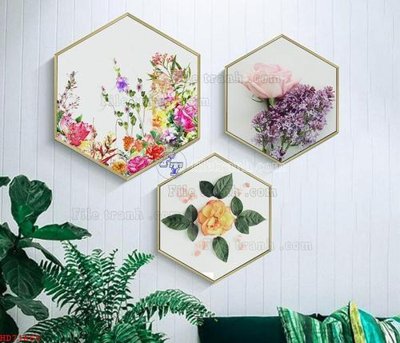 File gốc File bộ tranh treo hiện đại HD71665 (cho in 3D) độc đáo
