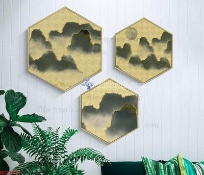 File tranh File bộ tranh treo hiện đại HD71679 (gốc) chủ đề thiên nhiên