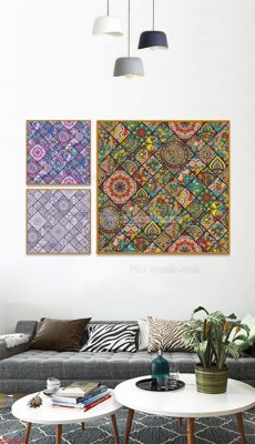 Tải file File bộ tranh treo hiện đại HD71692 (gốc) chủ đề hoa sen