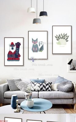 File tranh gốc File bộ tranh treo hiện đại HD71845 chủ đề hiện đại