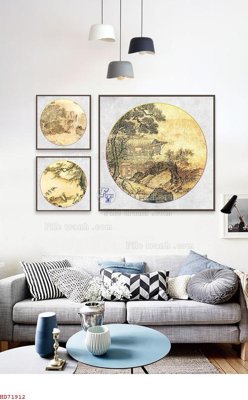 File gốc File bộ tranh treo hiện đại HD71912 (in mica) trang trí