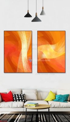 Download file gốc File bộ tranh treo hiện đại HD71928 (in lụa) hoa lá