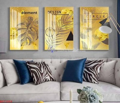 File ảnh File bộ tranh treo hiện đại HD71959 (gốc) trang trí khách sạn