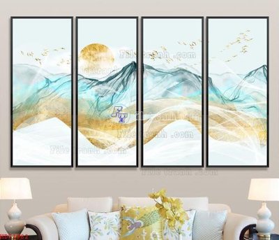 File in ấn File bộ tranh treo hiện đại HD71982 (bản gốc) cao cấp