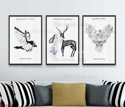 File tranh File bộ tranh treo hiện đại HD72037 (gốc) chủ đề tĩnh vật