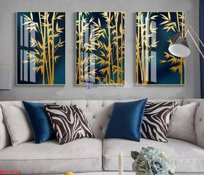 File in lụa File bộ tranh treo hiện đại HD72038 (hoa văn) File bộ tranh treo hiện đại HD72038