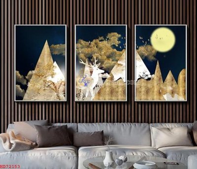 Hình ảnh file gốc in lụa File bộ tranh treo hiện đại HD72153