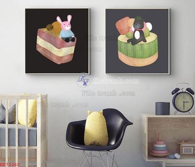 File gốc in ấn File bộ tranh treo hiện đại HD72260 chuẩn màu CMYK