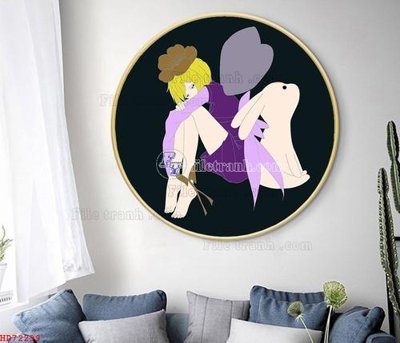 File gốc File bộ tranh treo hiện đại HD72299 (in lụa) hoa văn cổ điển