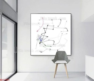 File tranh gốc in trần nhà File bộ tranh treo hiện đại HD72358 3D