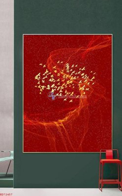 File gốc File bộ tranh treo hiện đại HD72457 (in lụa) tranh mã đáo