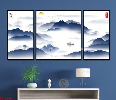 File tranh File bộ tranh treo hiện đại HD72615 (gốc) chủ đề động vật