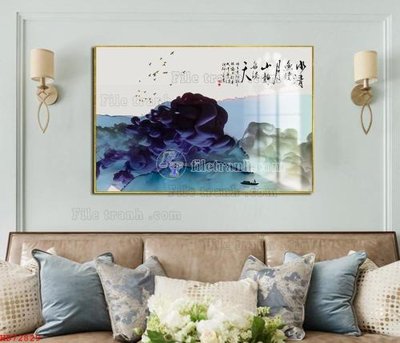 File tranh File bộ tranh treo hiện đại HD72829 (ảnh gốc) in trần nhà