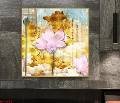 Tải file File bộ tranh treo hiện đại HD72982 (gốc) chủ đề phong thủy