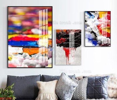 File tranh in trần 3D File bộ tranh treo hiện đại HD72985 (ảnh gốc)
