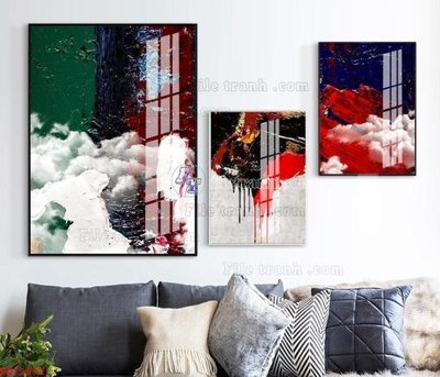 File tranh File bộ tranh treo hiện đại HD72992 (gốc) in vải canvas