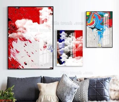 File tranh File bộ tranh treo hiện đại HD73001 (gốc) chủ đề động vật