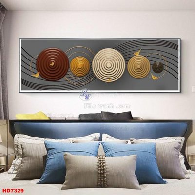 File gốc File tranh bộ hiện đại HD7329 (in ấn) màu sắc trung thực