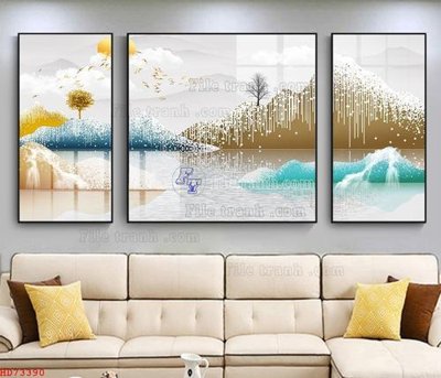 Download file File bộ tranh treo hiện đại HD73390 (chuẩn in) File bộ tranh treo hiện đại HD73390