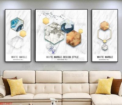 Download file gốc File bộ tranh treo hiện đại HD73407 (in mica) trang trí