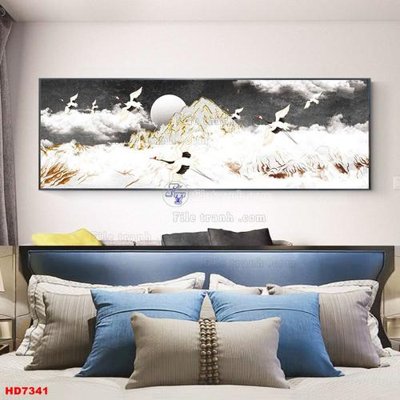 File gốc File tranh bộ hiện đại HD7341 (in mica) làm bảng hiệu