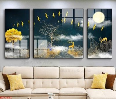 File tranh trang trí File bộ tranh treo hiện đại HD73451 (tải file gốc)