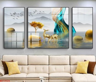 File gốc File bộ tranh treo hiện đại HD73524 (cho in ấn) từ kho Filetranh