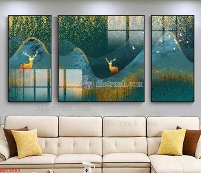 Tải file File bộ tranh treo hiện đại HD73583 (PSD) cho in tranh kính