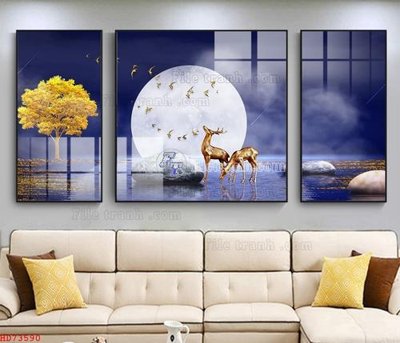 File gốc File bộ tranh treo hiện đại HD73590 (PNG) nền trong suốt