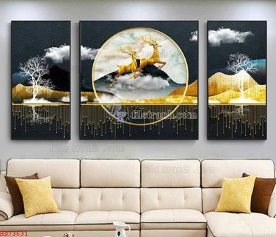 File tranh in mica File bộ tranh treo hiện đại HD73631 (độ phân giải cao)