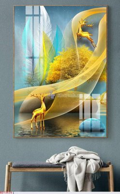 File tranh File bộ tranh treo hiện đại HD73635 (gốc) in film