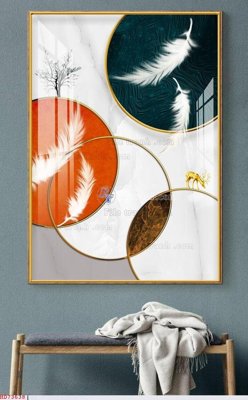 Ảnh gốc File bộ tranh treo hiện đại HD73638 (nét căng) in mica