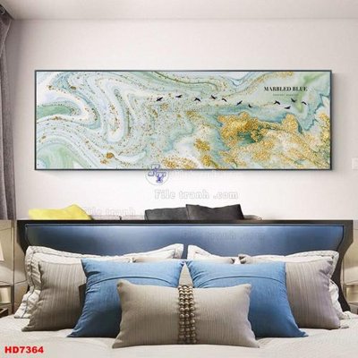 File gốc File tranh bộ hiện đại HD7364 (in lụa) họa tiết 3D