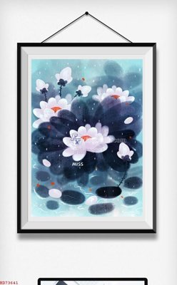 File gốc File bộ tranh treo hiện đại HD73641 (in lụa) hoa văn cổ điển