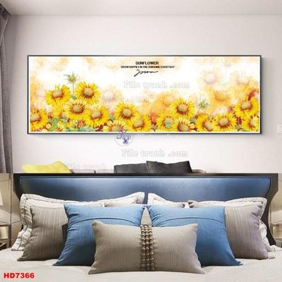 Tải file File tranh bộ hiện đại HD7366 (gốc) chủ đề hoa sen
