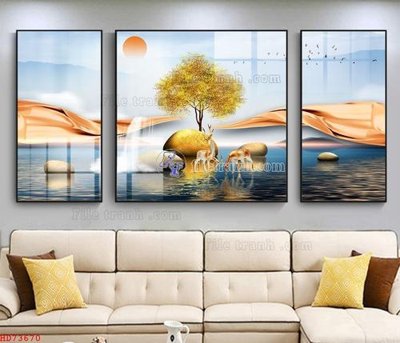 Download file File bộ tranh treo hiện đại HD73670 (gốc) in mica bàn thờ