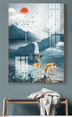 Ảnh gốc File bộ tranh treo hiện đại HD73683 (siêu chi tiết) để in ấn