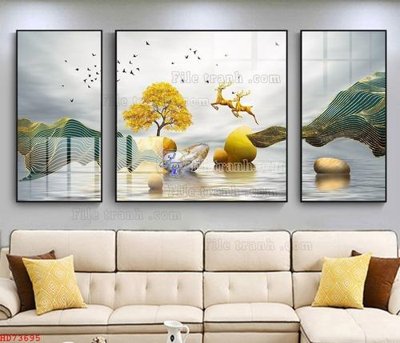 Download file File bộ tranh treo hiện đại HD73695 (gốc) in mica ốp bếp