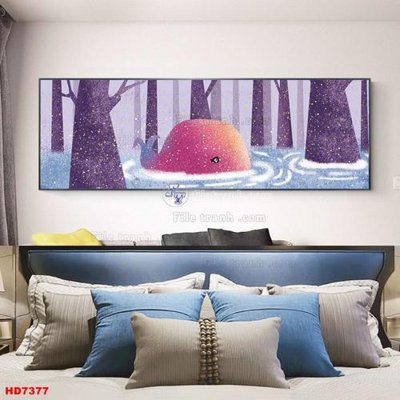 Ảnh gốc file in lụa File tranh bộ hiện đại HD7377 chi tiết