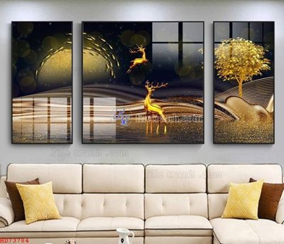 Tải file File bộ tranh treo hiện đại HD73784 (gốc) làm file tranh quảng cáo