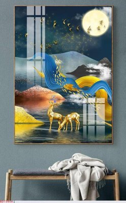 File tranh File bộ tranh treo hiện đại HD73808 (bản gốc) in canvas