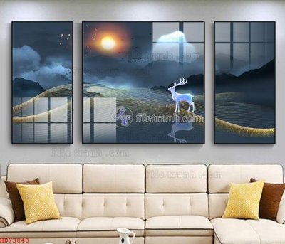File gốc File bộ tranh treo hiện đại HD73840 (cho in ấn) độc quyền