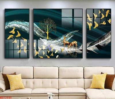 Tải file File bộ tranh treo hiện đại HD73848 (ảnh gốc) in tráng gương