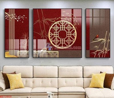 File tranh File bộ tranh treo hiện đại HD73868 (ảnh gốc) in trần xuyên sáng
