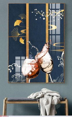 File tranh File bộ tranh treo hiện đại HD73883 (bản gốc) in lụa 3D