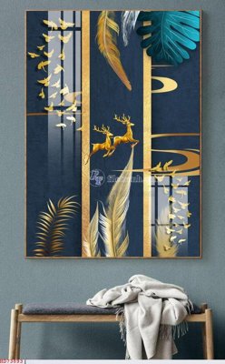 File in lụa File bộ tranh treo hiện đại HD73893 (hoa văn) File bộ tranh treo hiện đại HD73893