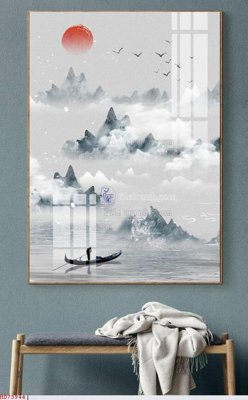 File tranh File bộ tranh treo hiện đại HD73944 (gốc) in film