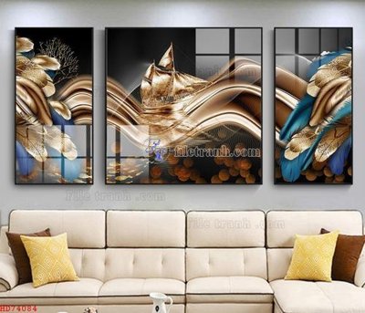 File in mica File bộ tranh treo hiện đại HD74084 (ảnh gốc) đẹp
