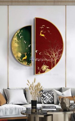 File gốc File bộ tranh treo hiện đại HD74095 (thiết kế) cho in ấn