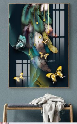 Tải file File bộ tranh treo hiện đại HD74106 (gốc) chủ đề phong thủy